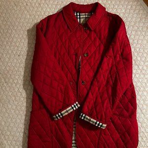 Womens Burberry Jacket, Red size Large